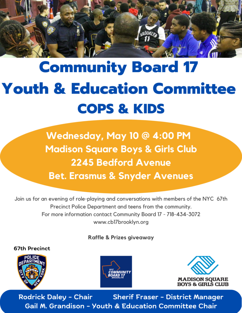 CB 17 Youth & Education Cops & Kids Flyer