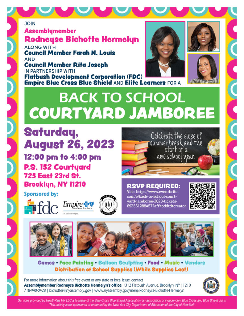 Flyer - Back to School Courtyard Jamboree